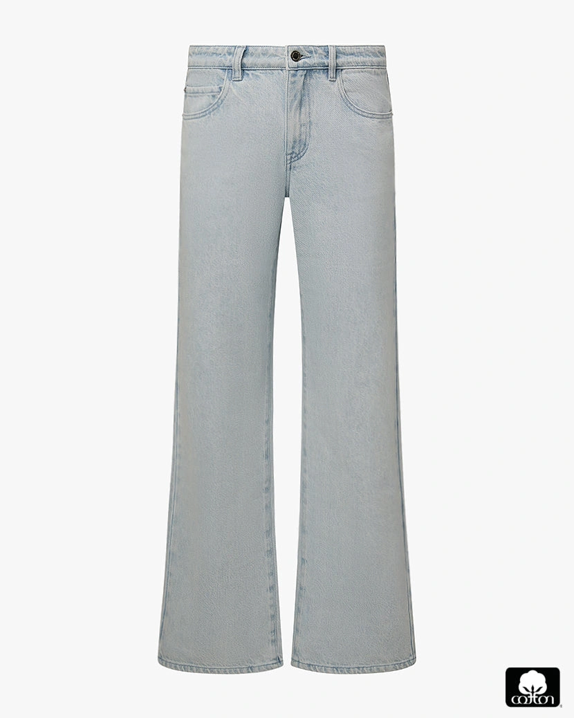 Pantalon droit baggy taille mi-haute, le confort ultime pour un style décontracté et tendance, sensation liberté à chaque mouvement.